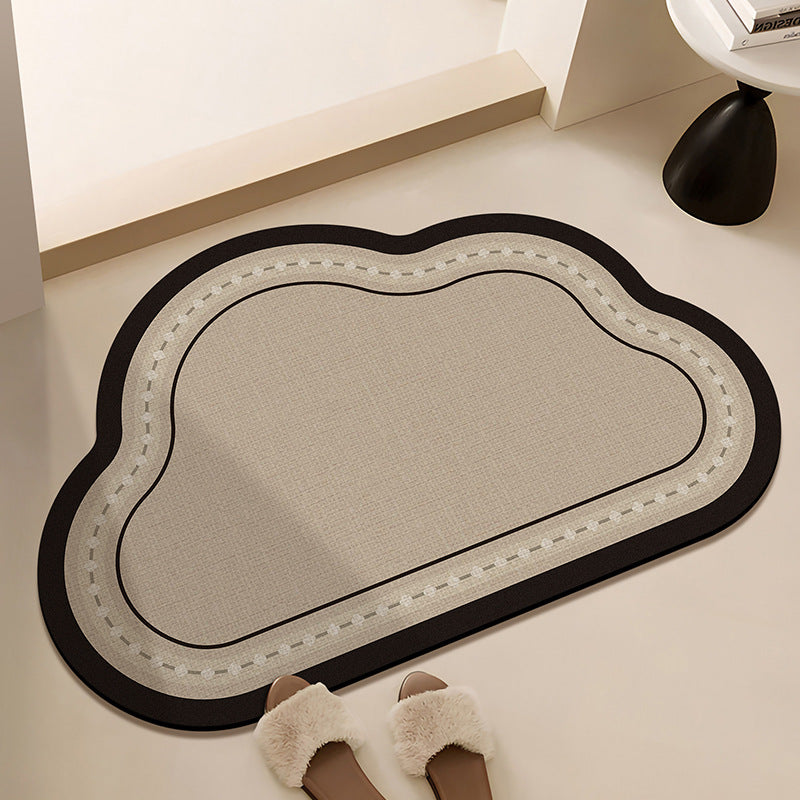 The bathroom floor mat is anti-slip for the toilet