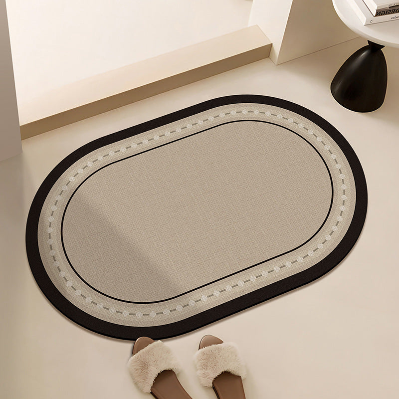 The bathroom floor mat is anti-slip for the toilet