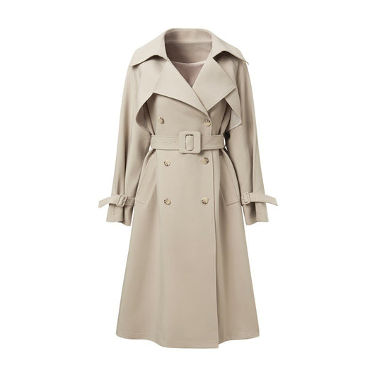 The British overcame the khaki trench coat girl
