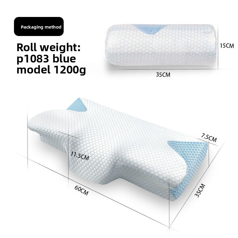 The butterfly Memory pillow bounces slowly