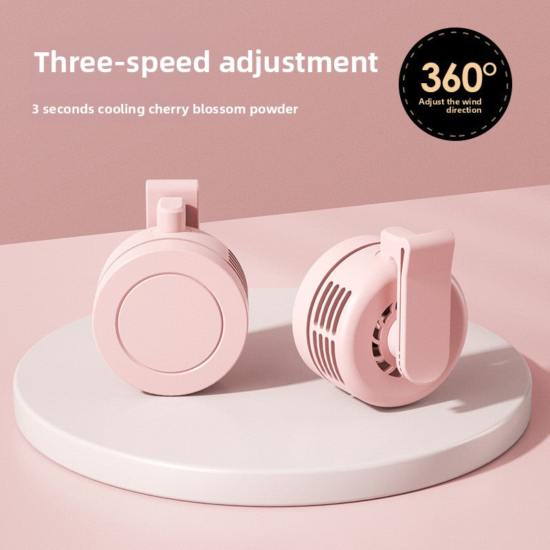 The clip-on small fan makes a soft noise