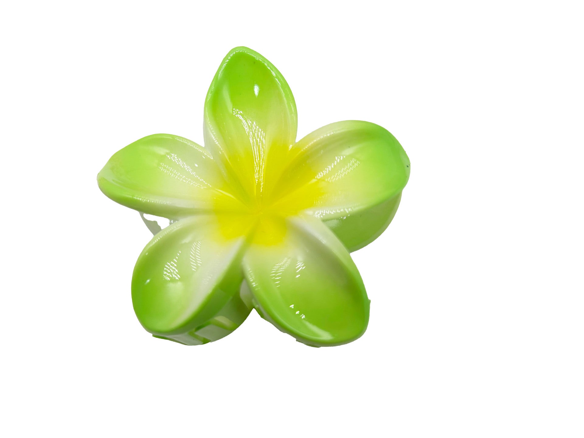 The colorful frangipani hairpin exudes a sense of sophistication