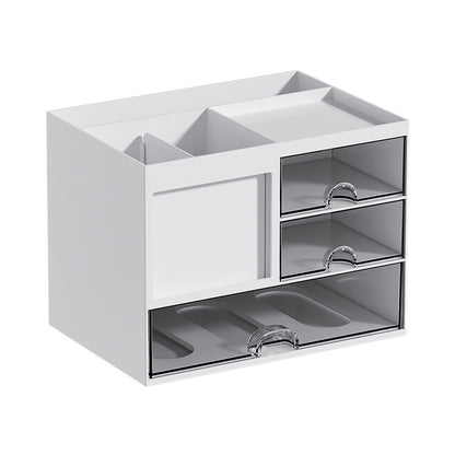 The desktop drawer of the storage box is transparent.