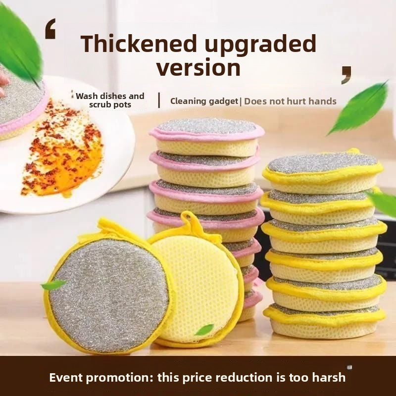 The dishwashing sponge doesn't stick to grease