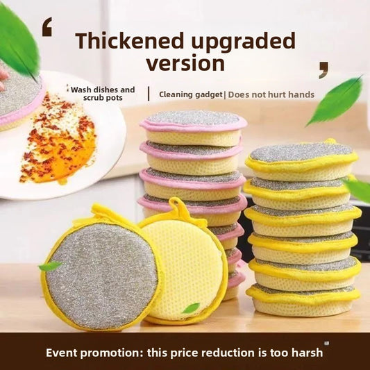 The dishwashing sponge doesn't stick to grease