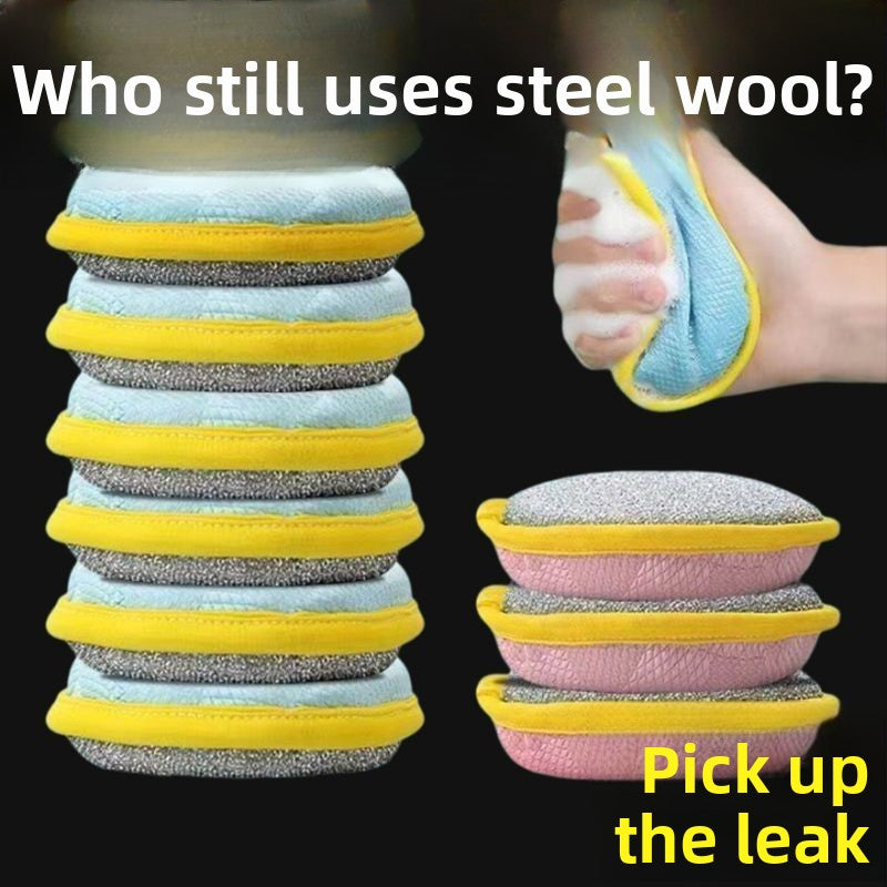 The dishwashing sponge doesn't stick to grease