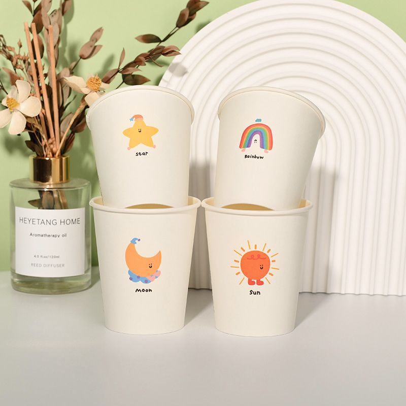 The disposable paper cups are thickened