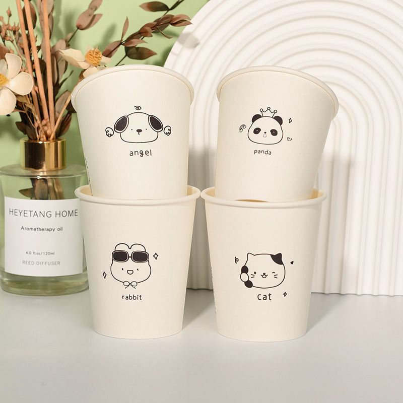 The disposable paper cups are thickened
