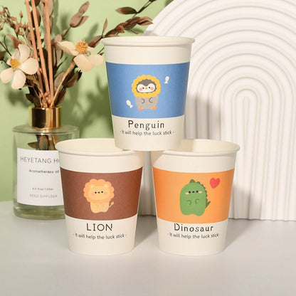 The disposable paper cups are thickened