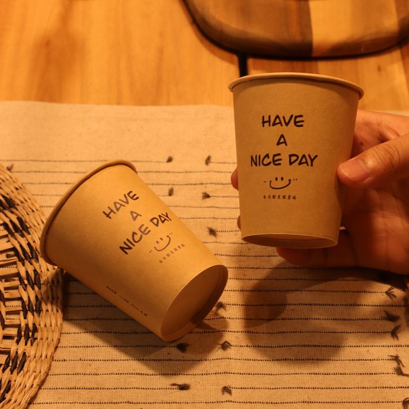 The disposable paper cups are thickened