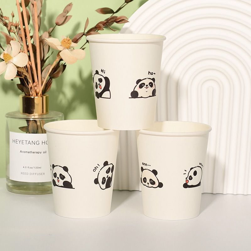 The disposable paper cups are thickened