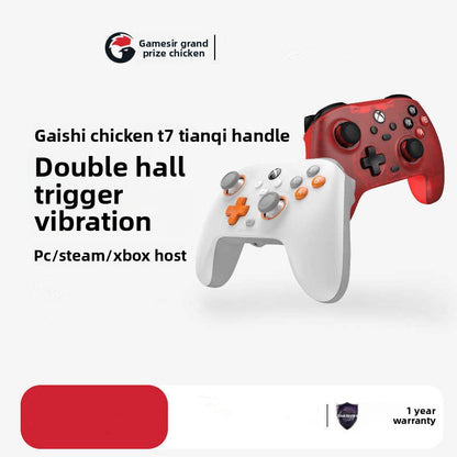 The game controller is wired.