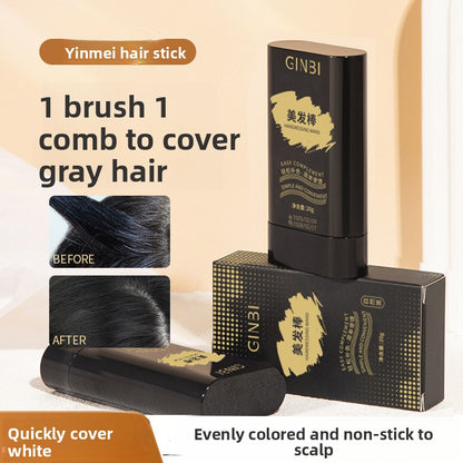 The hair styling stick comes with a toothed comb for complementary color dyein