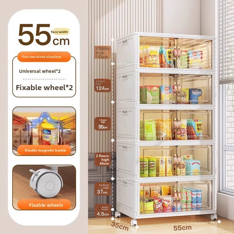 The household snack storage box is foldable