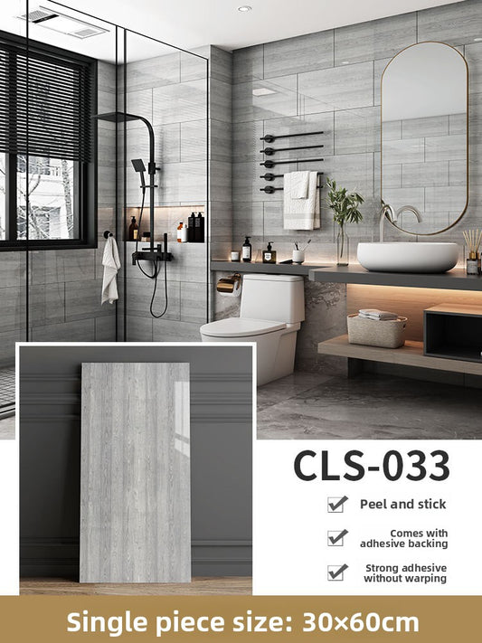 The imitation tiles are pasted with marble wall skirts