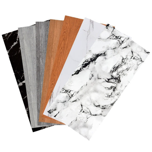 The imitation tiles are pasted with marble wall skirts