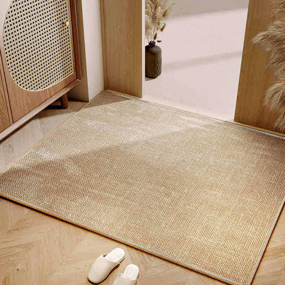 The linen floor mat in wabi-sabi style is anti-slip and wear-resistant