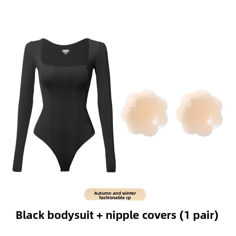 The one-piece fitness suit makes women look beautiful and slimmer.