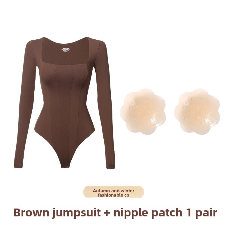 The one-piece fitness suit makes women look beautiful and slimmer.