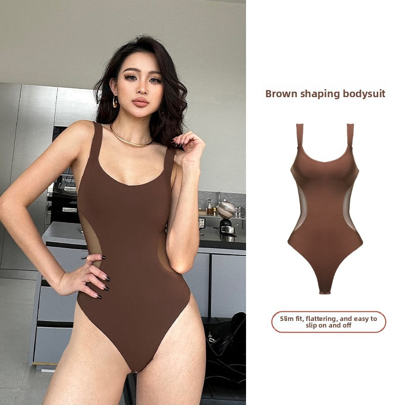 The one-piece fitness suit makes women look beautiful and slimmer.