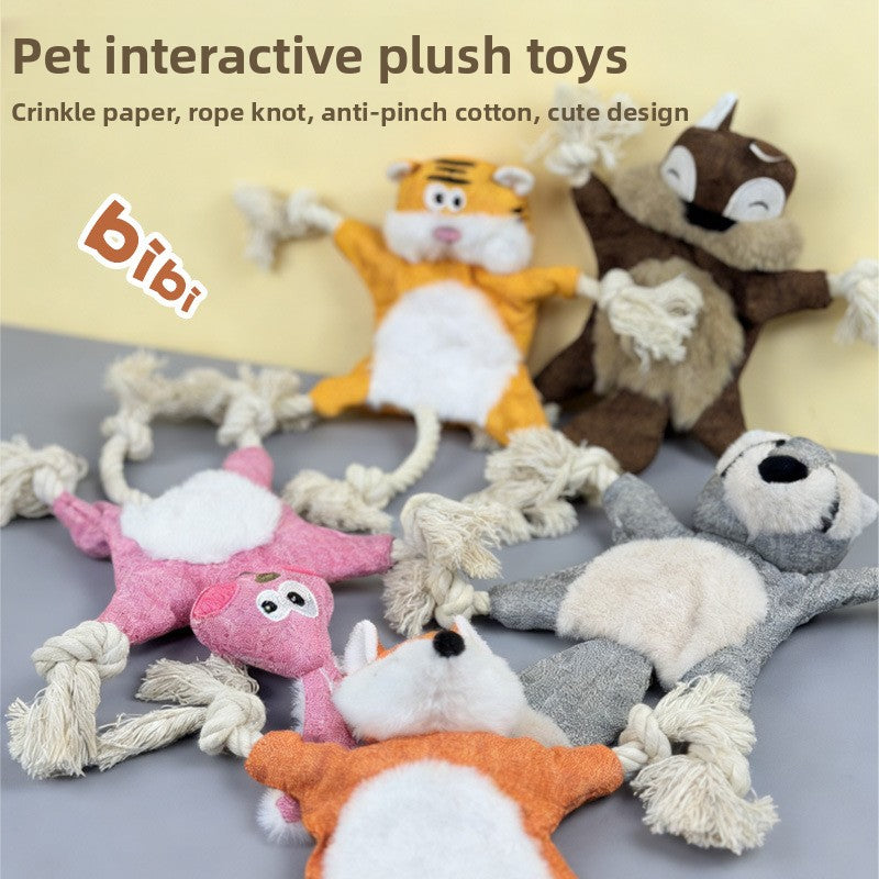 The plush toy contains sound paper BBs and is called a toy.
