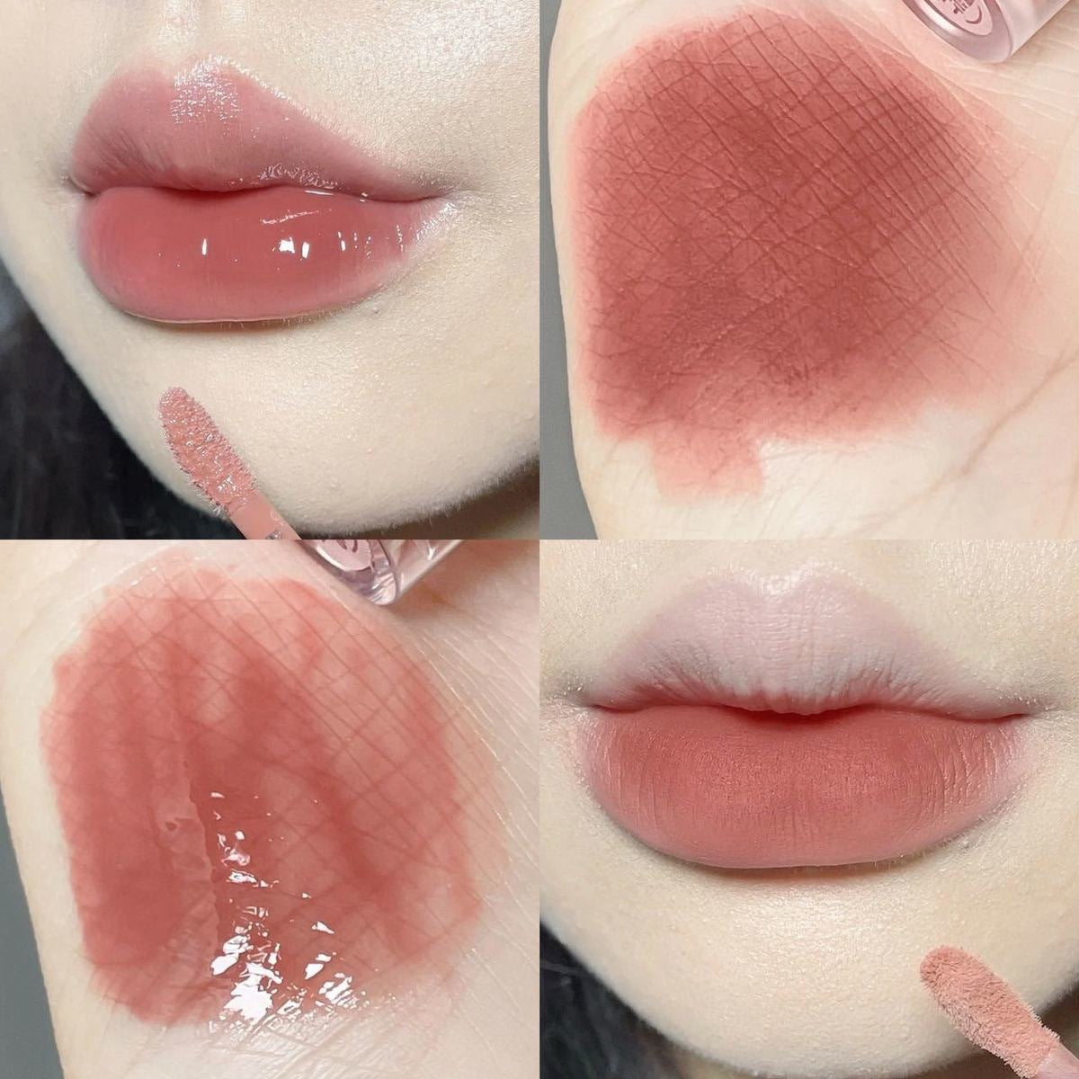 The Qule double-head lip gloss has a transparent