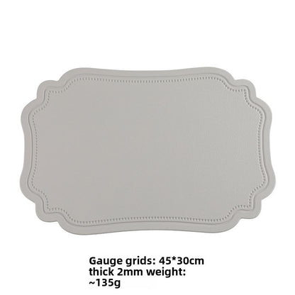 The retro faux leather placemats are waterproof