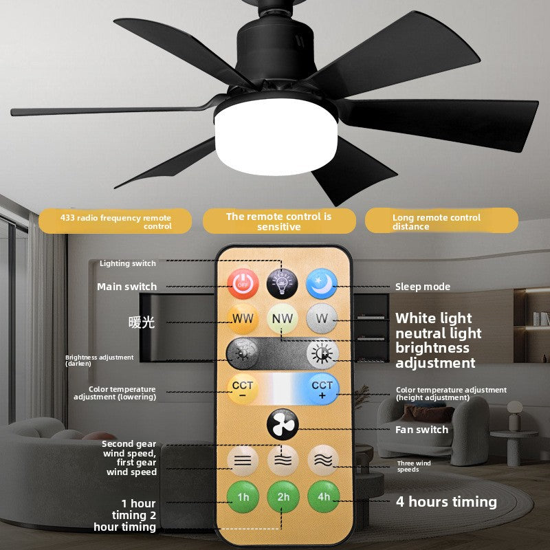 The small fan lamp is detachable