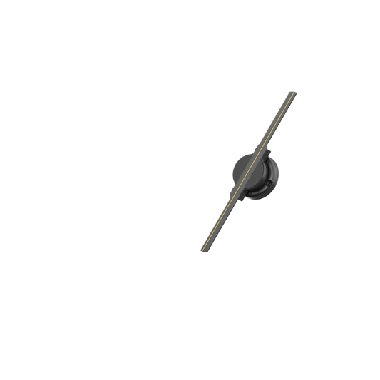 The small fan's stereoscopic image rotates