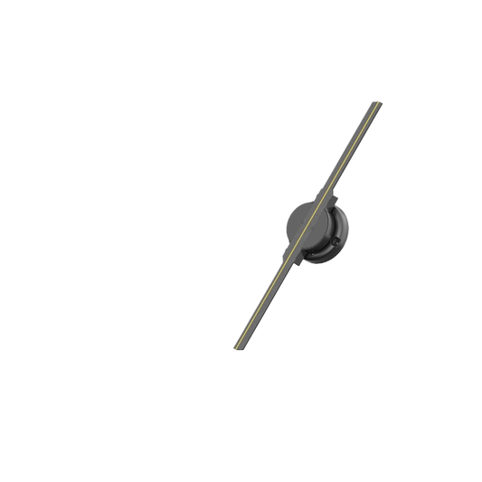 The small fan's stereoscopic image rotates