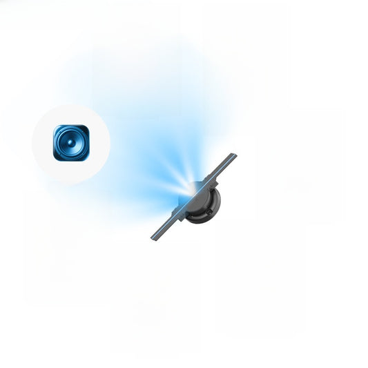 The small fan's stereoscopic image rotates