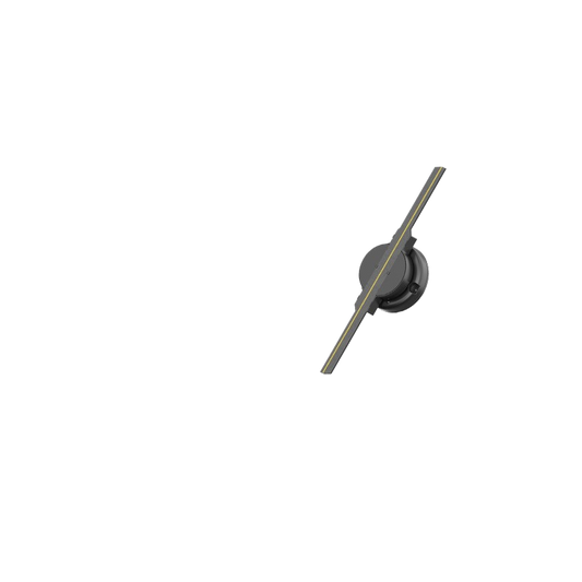 The small fan's stereoscopic image rotates