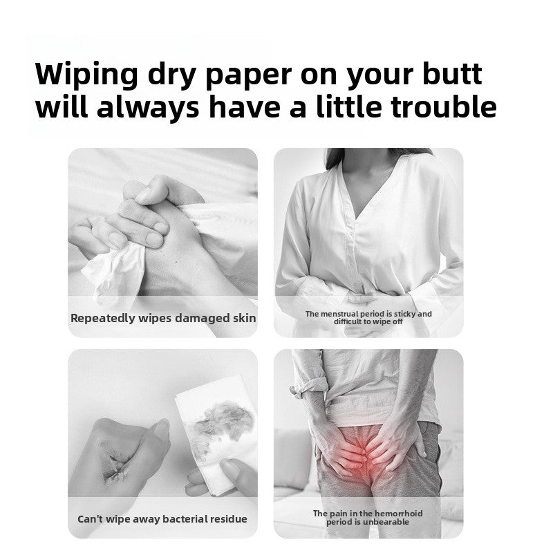 The small package of wet toilet paper is portable