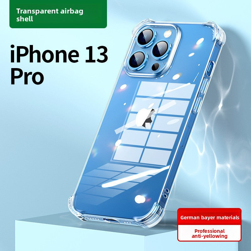 The transparent phone case is shockproof