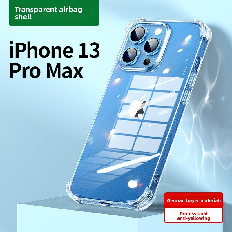 The transparent phone case is shockproof