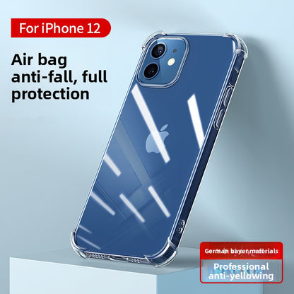 The transparent phone case is shockproof