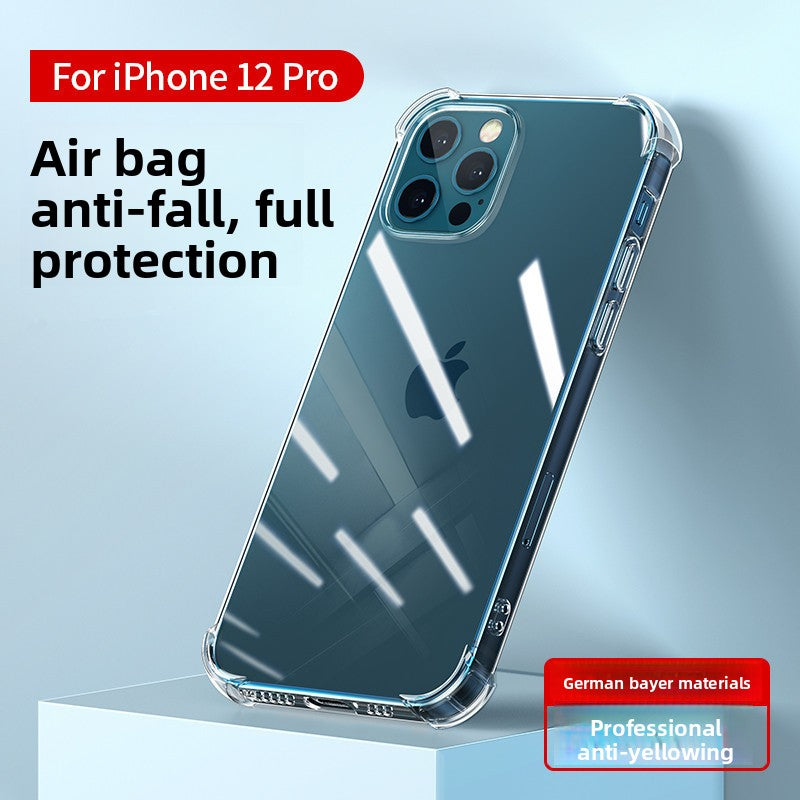 The transparent phone case is shockproof