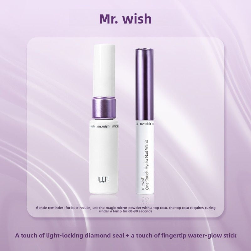 The water light stick creates a dazzling manicure on the fingertips