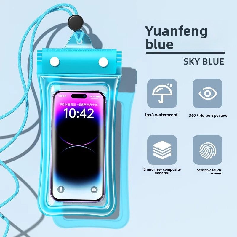 The waterproof bag of the mobile phone, sealed airbag and touch screen