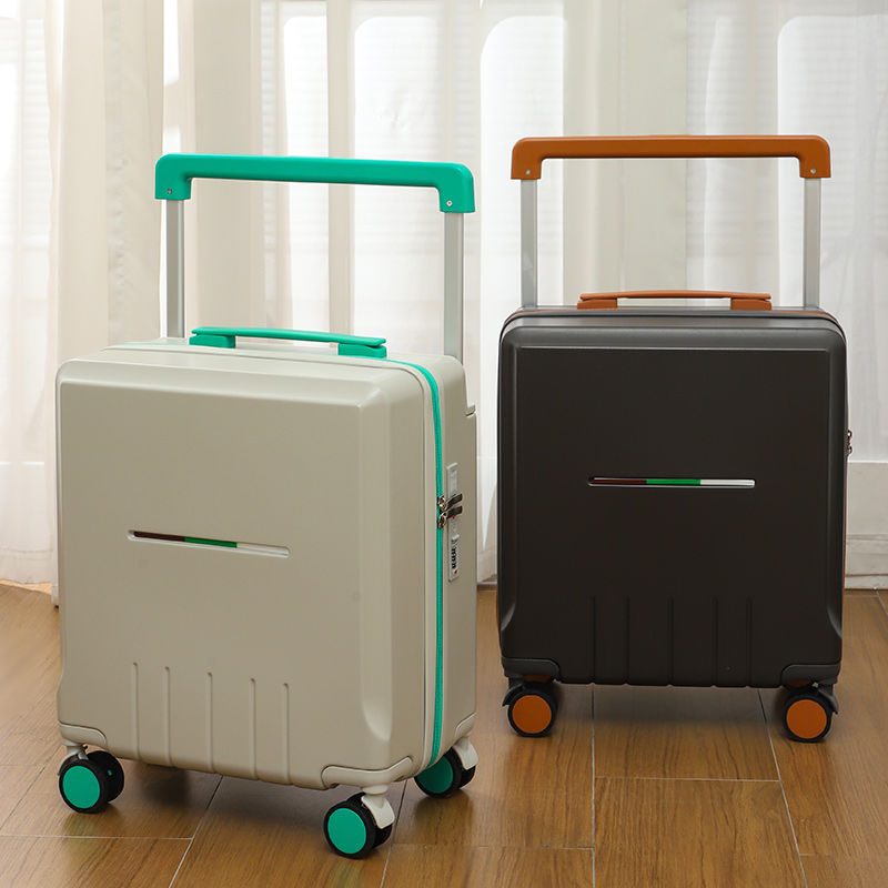 The wide-handle suitcase is small and cute