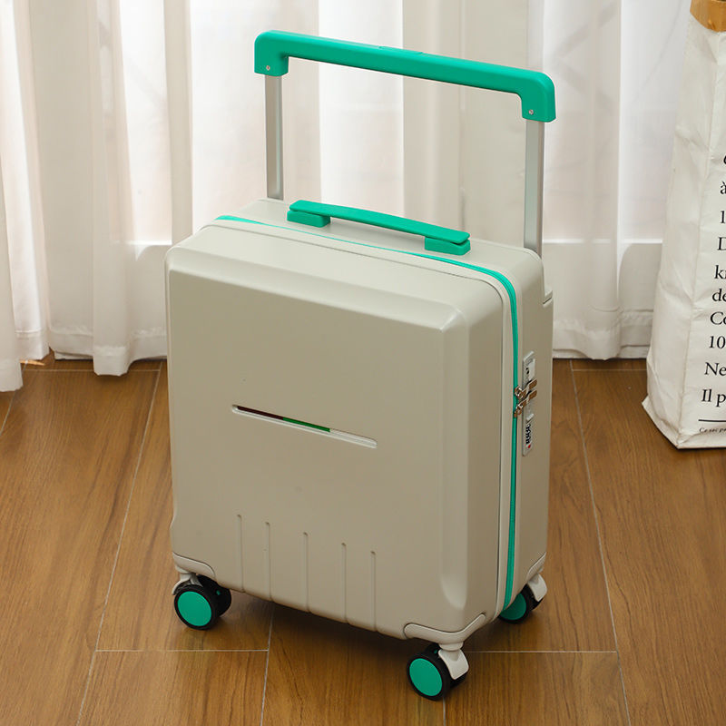 The wide-handle suitcase is small and cute