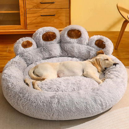 Thermal bear paws dog bed