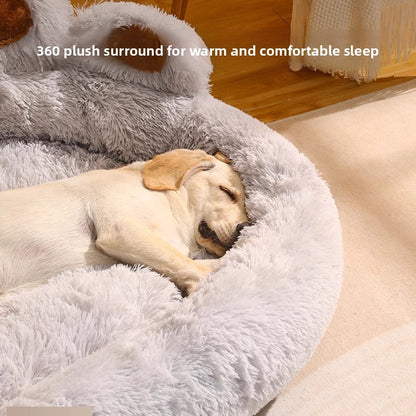 Thermal bear paws dog bed