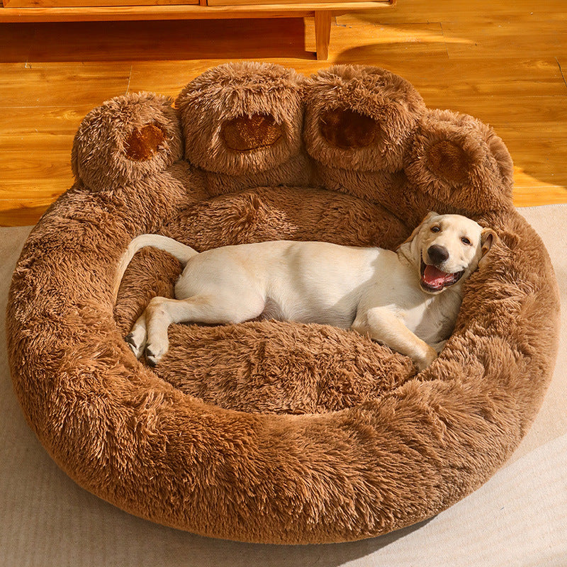 Thermal bear paws dog bed