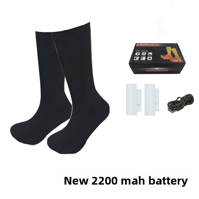 Thermal electric heating socks with adjustable temperature control