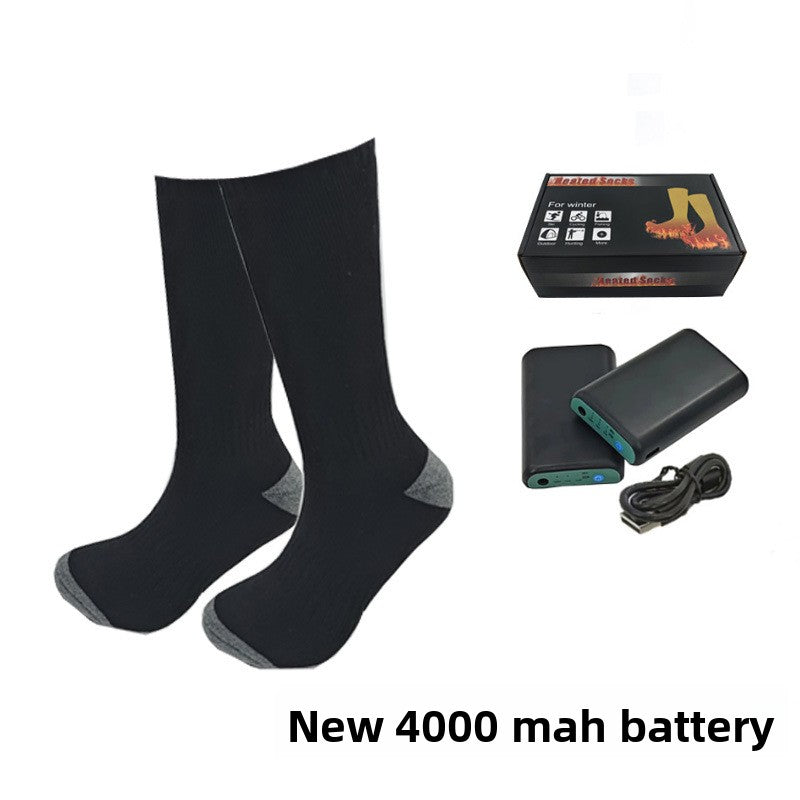 Thermal electric heating socks with adjustable temperature control
