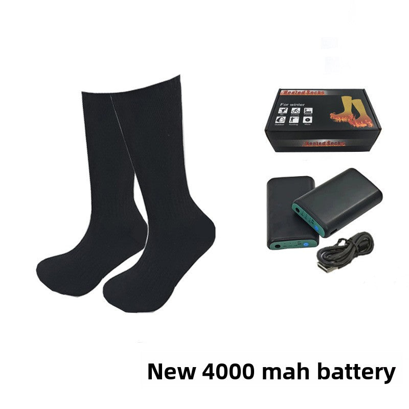 Thermal electric heating socks with adjustable temperature control