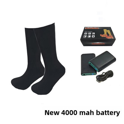 Thermal electric heating socks with adjustable temperature control