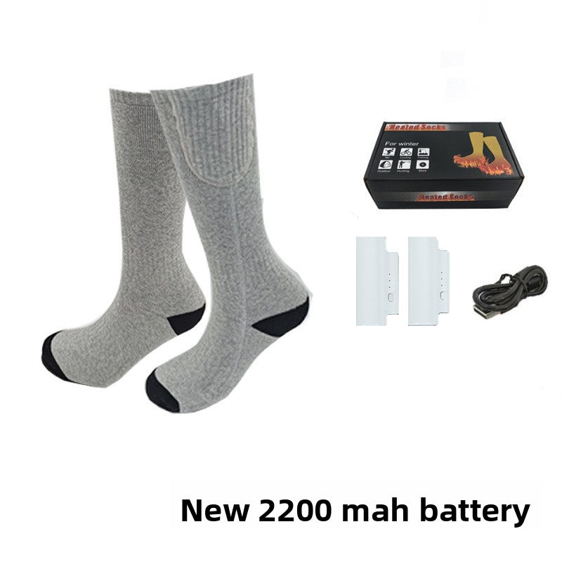 Thermal electric heating socks with adjustable temperature control