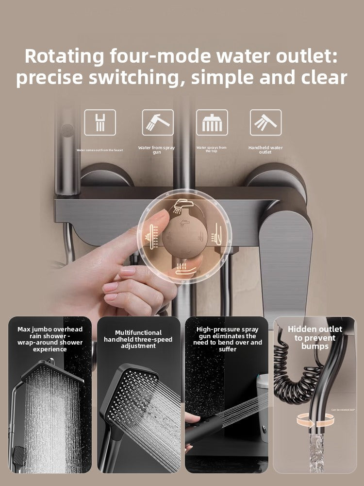 Thermostatic Shower Set with All-Copper Construction
